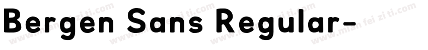 Bergen Sans Regular字体转换